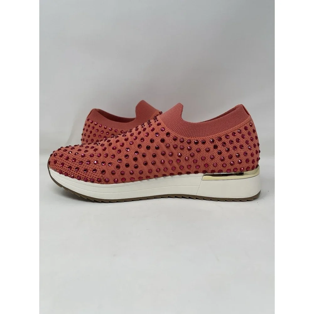 Kenneth Cole Reaction Cameron Jewel Jogger Slip-On Sneakers Sunset Women's US 8
